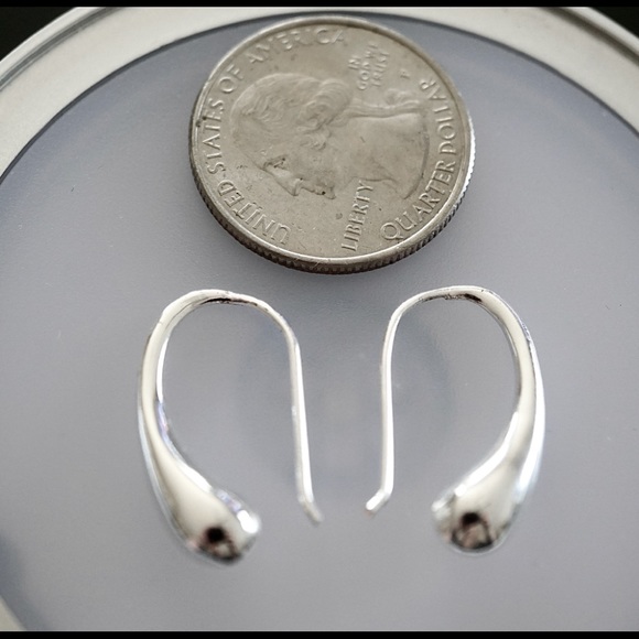 Sterling Silver Teardrop Earrings - Picture 8 of 8